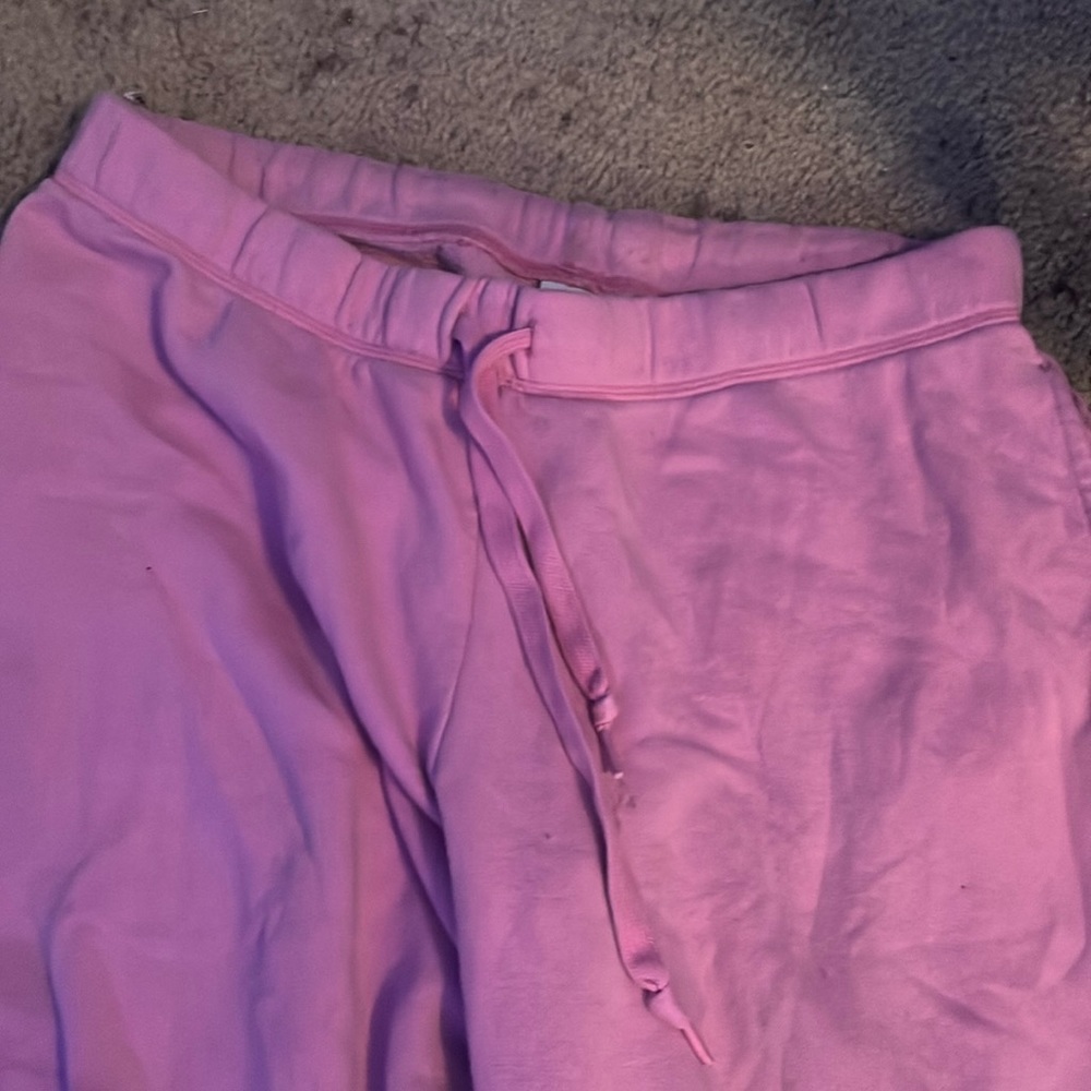 pink open leg sweatpants
